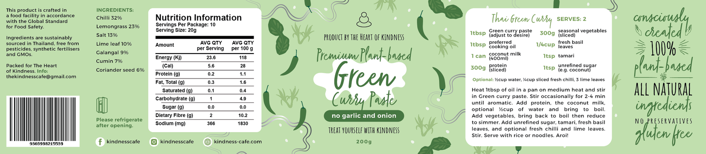 Green Curry Paste (No Garlic No Onion)