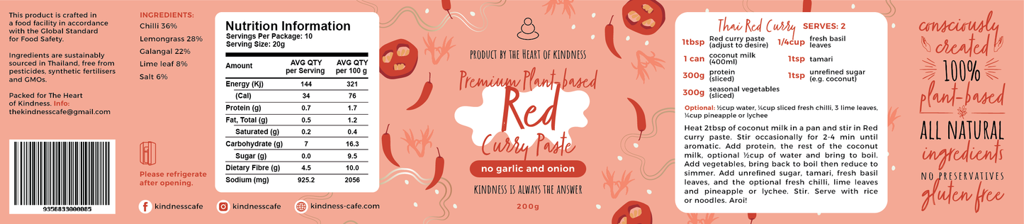 Red Curry Paste (No Garlic No Onion)